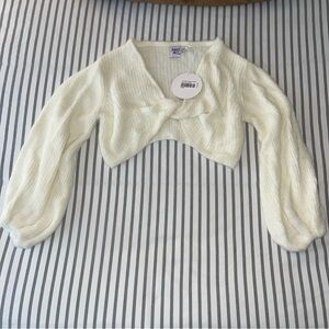 Princess Polly Twist Front Cozy Crop Sweater NWT 2